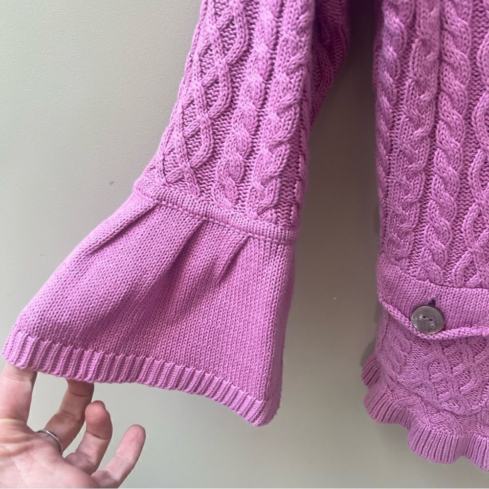 J jill ruffled front bell sleeves cardigan.  Size XS/p - Picture 2 of 7